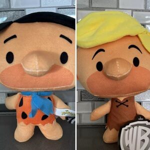 The Flintstones FRED & BARNEY Chibi Plush Set Of 2 / Warner Bros. / BRAND NEW